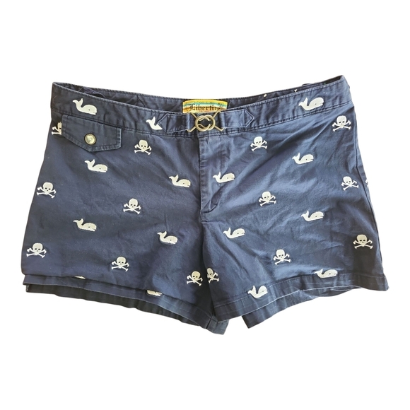 Libertine Skull and Whale Embroidered Bermuda Shorts Juniors 13 - Picture 2 of 6